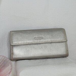 Coach Metallic Leather wallet.